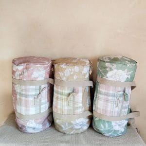 Bolsa deporte de tela floral pequeña