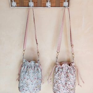 Bolso bombonera de tela romántica "Valentina"