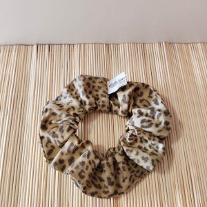 Coletero Scrunchie " Criss" Animal Print - Brown