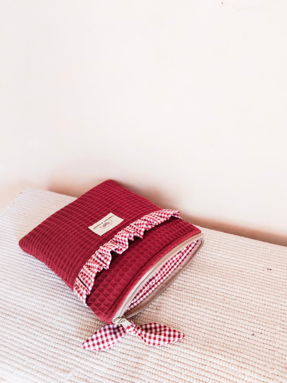 Funda ebook de tela Waffle " Astrid" vichy - Imagen 3