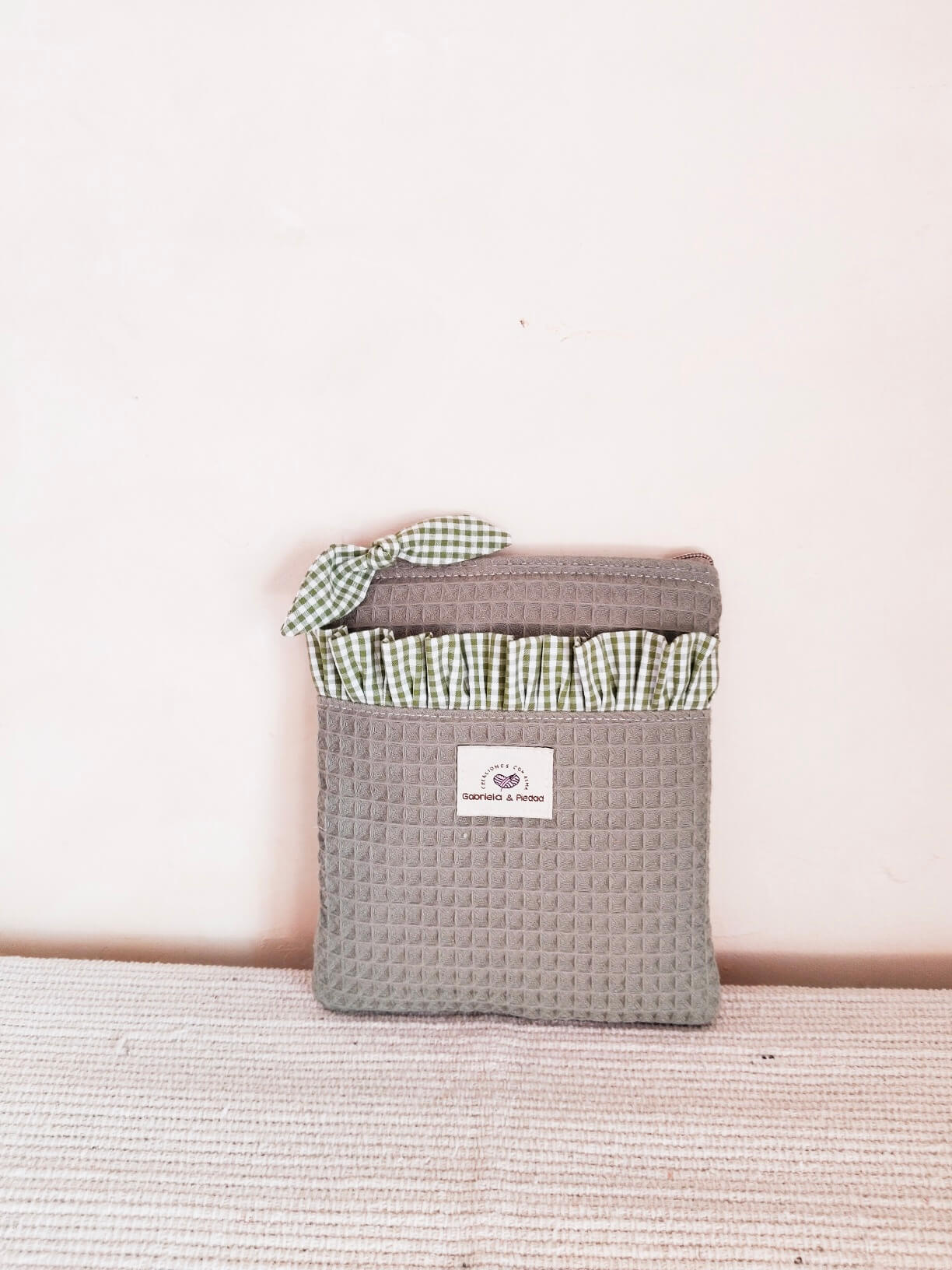 Funda ebook de tela Waffle " Astrid" vichy