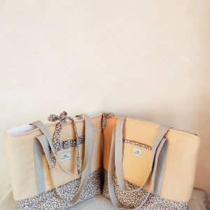 Bolso Tote de waffle "Zinnia" floral