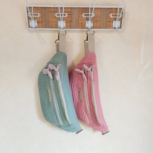 Riñonera grande de Tela Waffle vintage Nashira